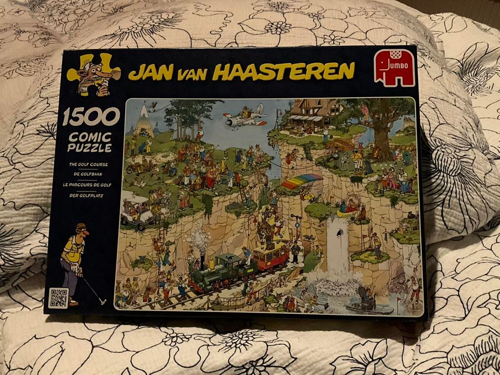 Jan van Haasteren - De Golfbaan - 1500 stukjes, Ophalen of Verzenden, 500 t/m 1500 stukjes, Zo goed als nieuw, Legpuzzel