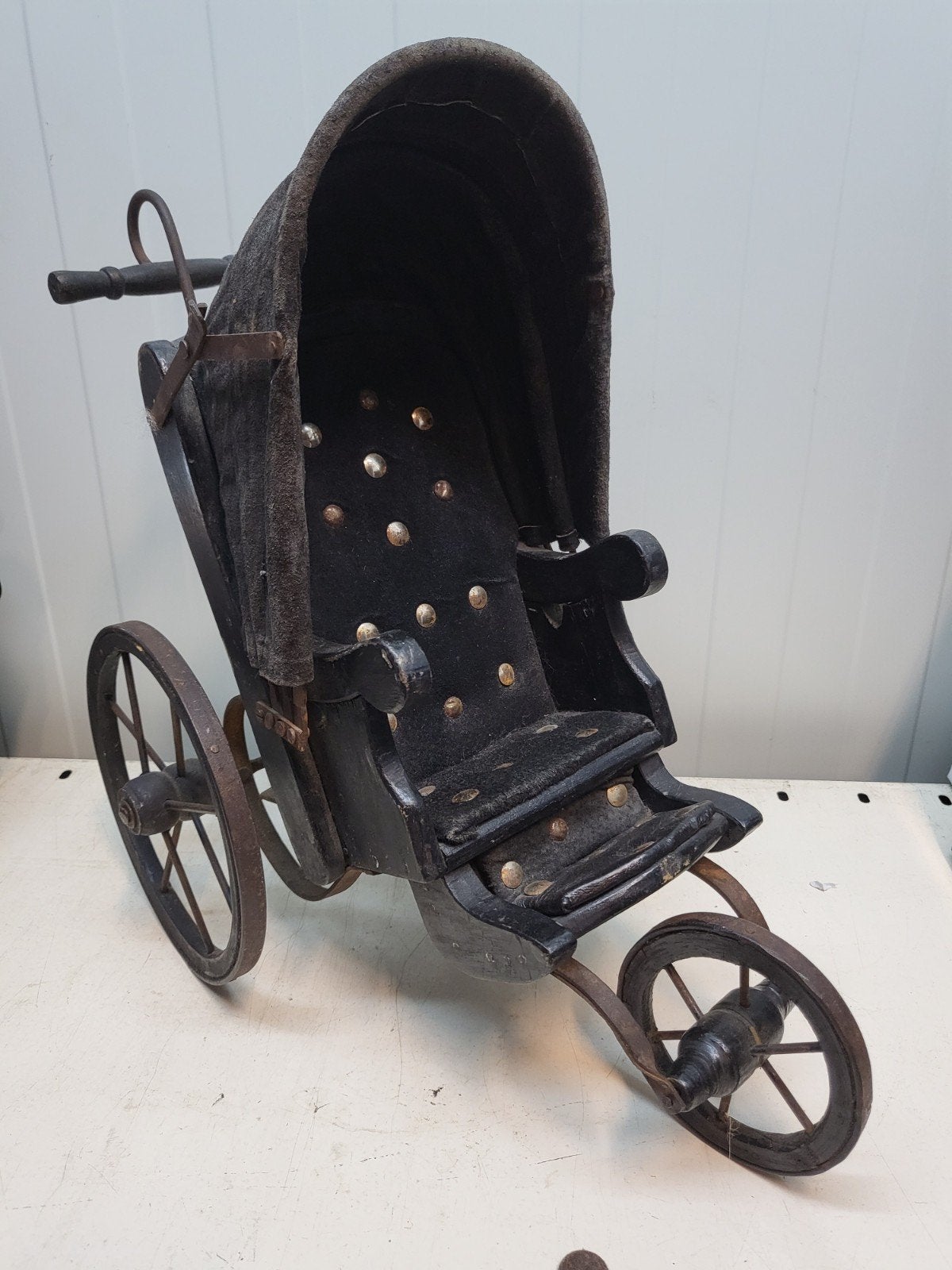 Antieke Poppenwagen - Houten Speelgoed, Ophalen of Verzenden