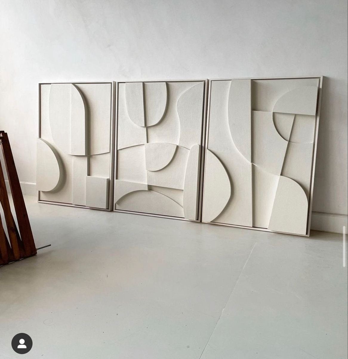 Modern abstract wand decoratie 60x80 handmade 3 luik, Ophalen of Verzenden