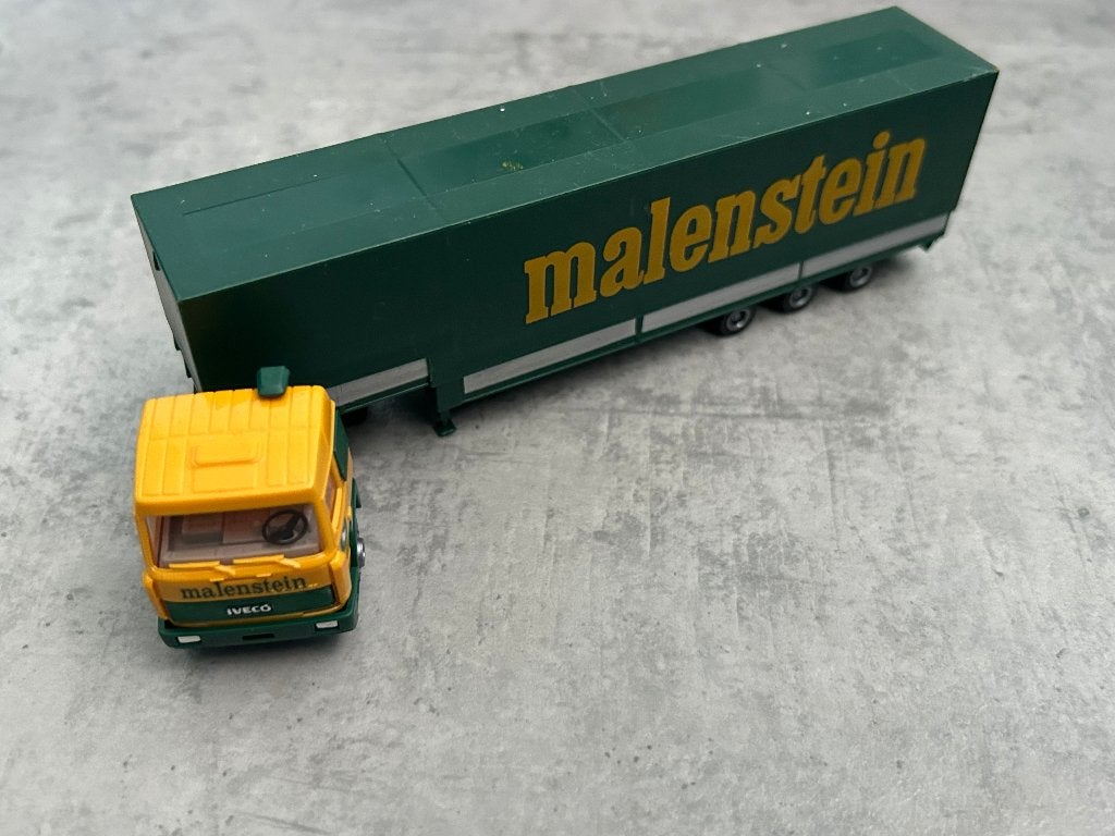 Herpa 1:87 Iveco Malenstein volumetrailer, Ophalen of Verzenden, Zo goed als nieuw, Bus of Vrachtwagen, Herpa