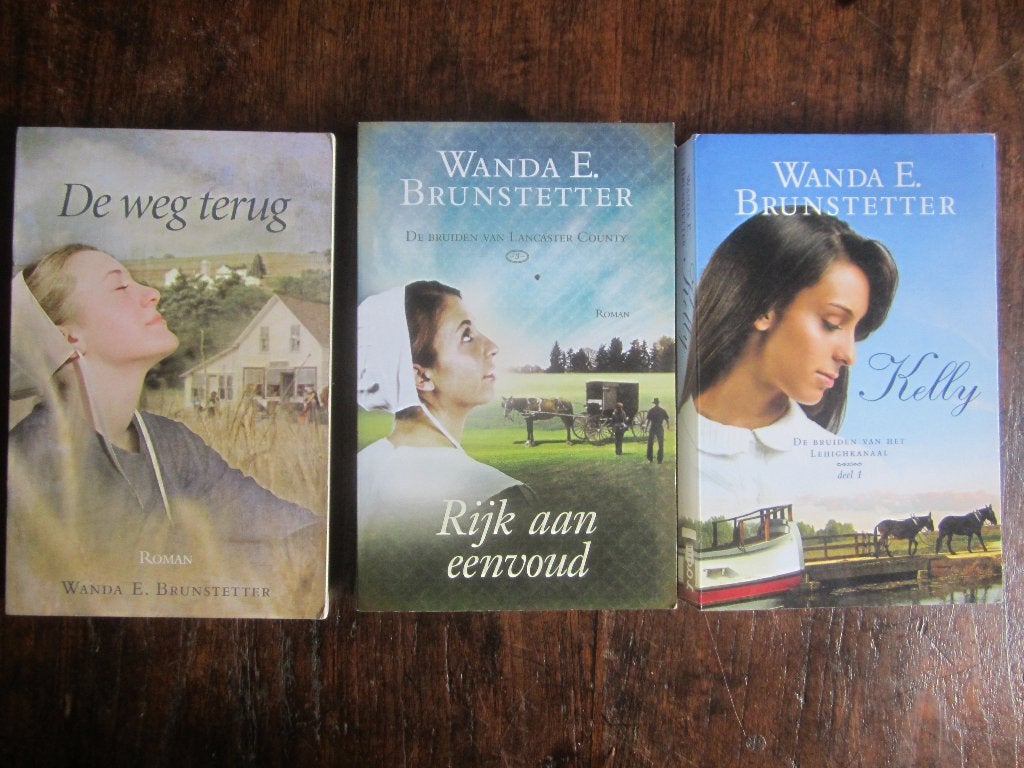 Wanda E Brunstetter Nog 2x bruiden/Lancaster/rijk/Kelly, Ophalen of Verzenden, Zo goed als nieuw, Amerika
