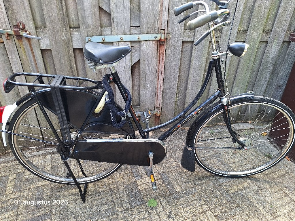 Gazelle fiets zwart met rem stangen., Ophalen, Gebruikt, Versnellingen, 50 tot 53 cm