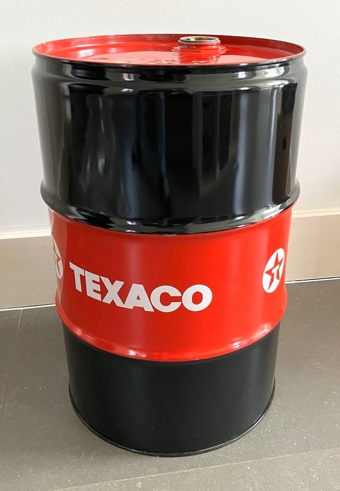Texaco vat - 60 liter formaat - ongebruikt, Ophalen, Nieuw, Reclamebord