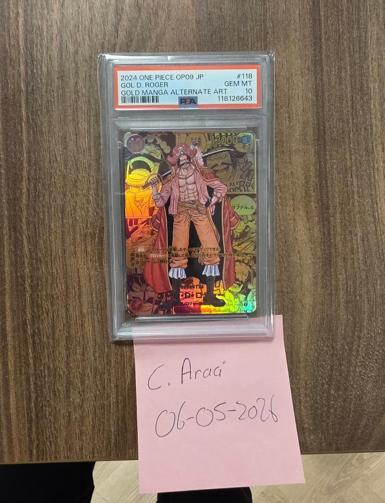 One Piece OP09-118 Gold Manga GOL D. ROGER. Psa 10!, Hobby en Vrije tijd, Verzamelkaartspellen | Overige, Ophalen, Zo goed als nieuw
