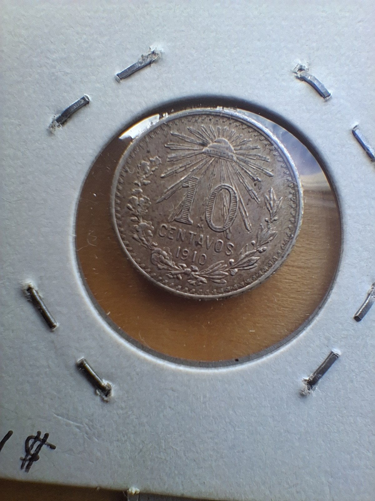 Zeldzame Mexicaanse 10 Centavos munt uit 1910, Postzegels en Munten, Ophalen of Verzenden, Noord-Amerika, Losse munt, Zilver