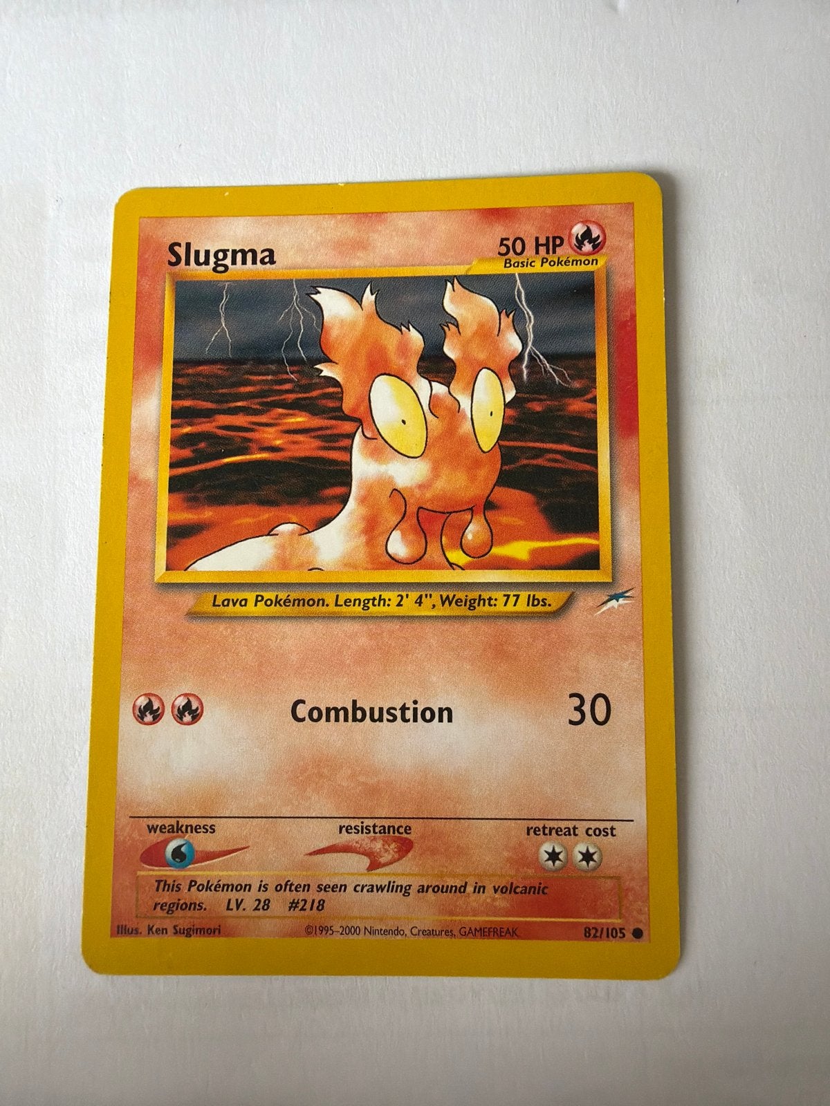 Pokémon Kaart Slugma 82/105 - Basic Pokémon, Ophalen of Verzenden, Gebruikt, Losse kaart