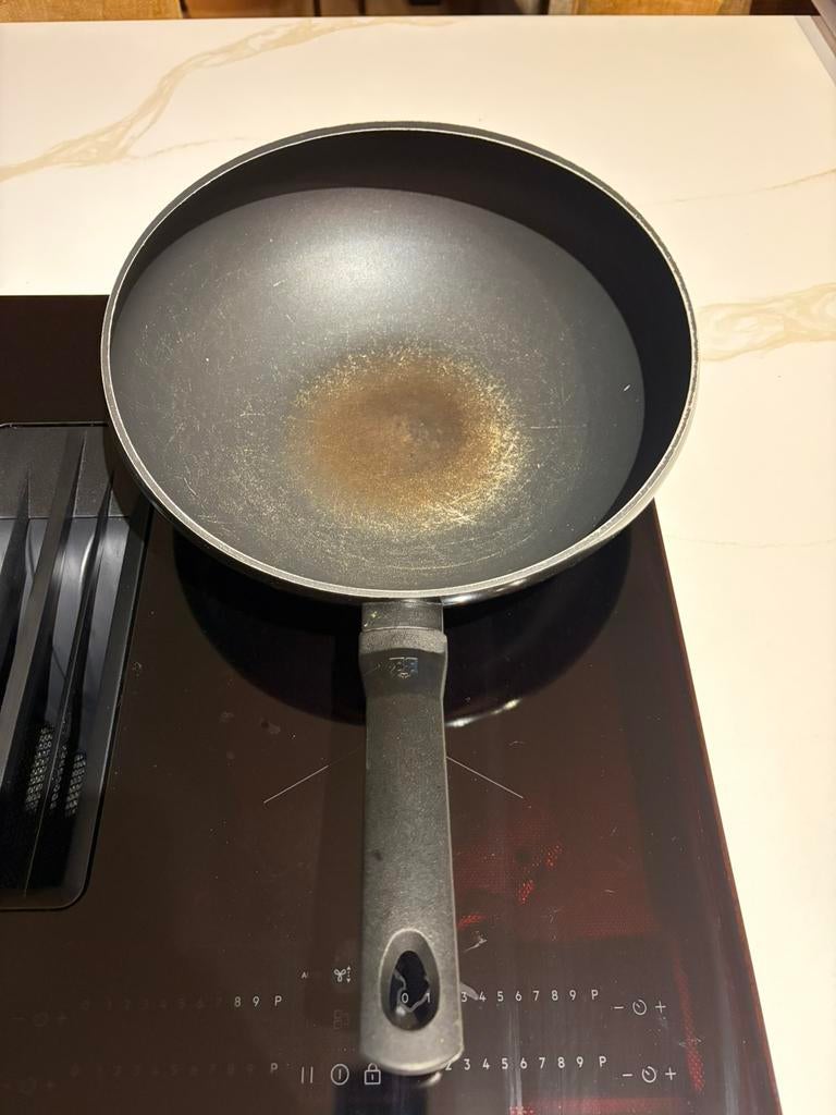 BK Wokarang 30 cm, Huis en Inrichting, Keuken | Potten en Pannen, Ophalen of Verzenden, Gebruikt, Wok, Inductieplaat