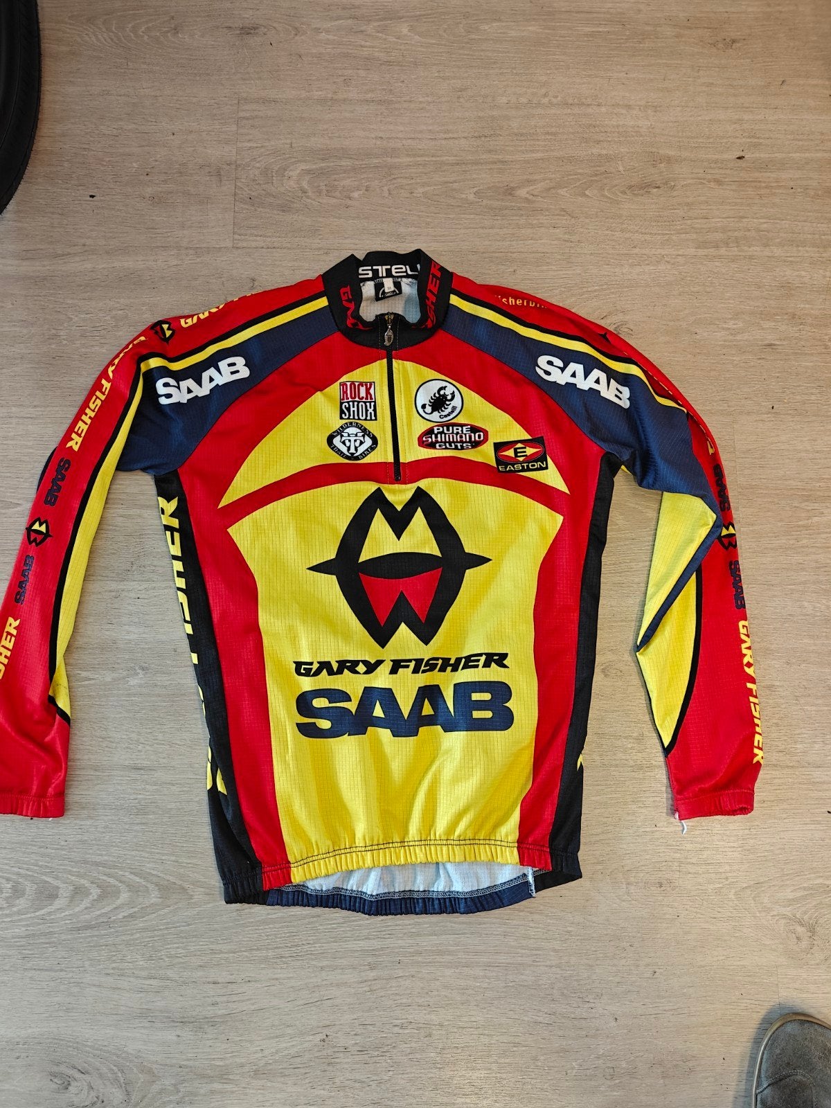 Retro Mtb Gary Fisher Team Saab wielershirt, Ophalen of Verzenden, Zo goed als nieuw, Kleding