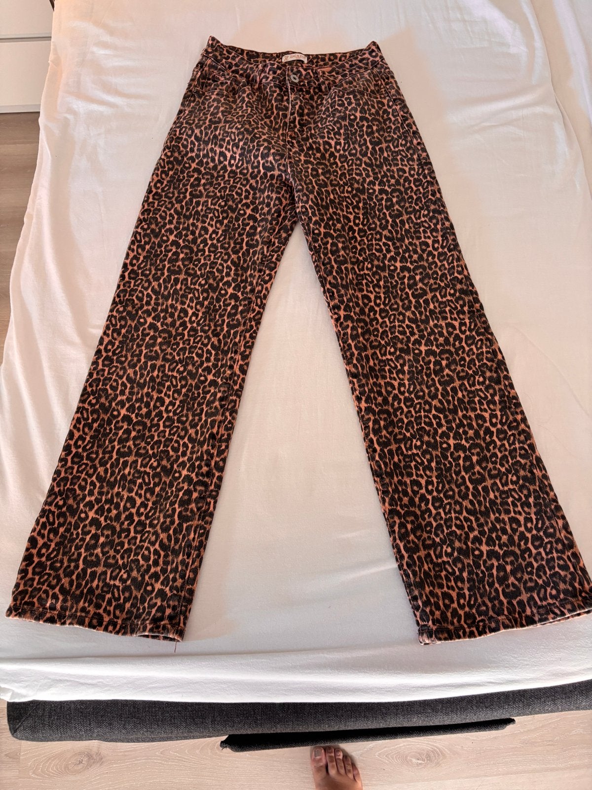 ZAC & ZOE Panterprint Broek Maat M/38, Maat 38/40 (M), Meerkleurig, Ophalen of Verzenden, Zo goed als nieuw