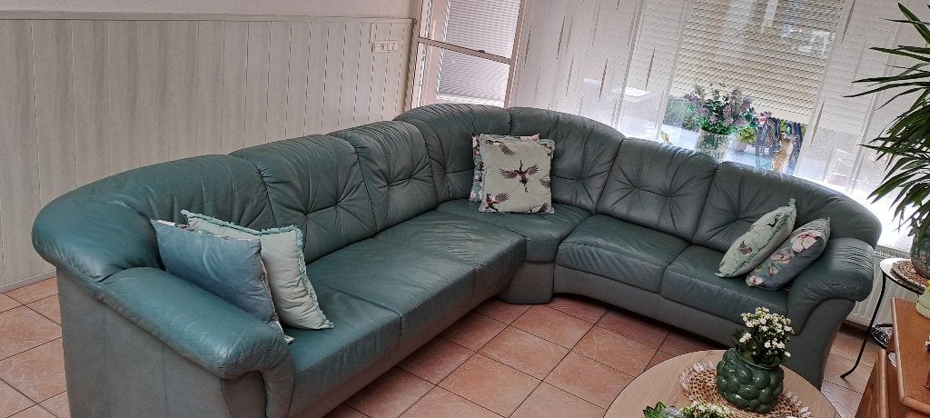 Hoekbank leder, 250 tot 300 cm, Gebruikt, Overige maten, Minder dan 75 cm