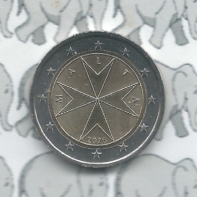 Malta 2 euro 2026 (standaard), Ophalen of Verzenden, Malta, 2 euro, Losse munt