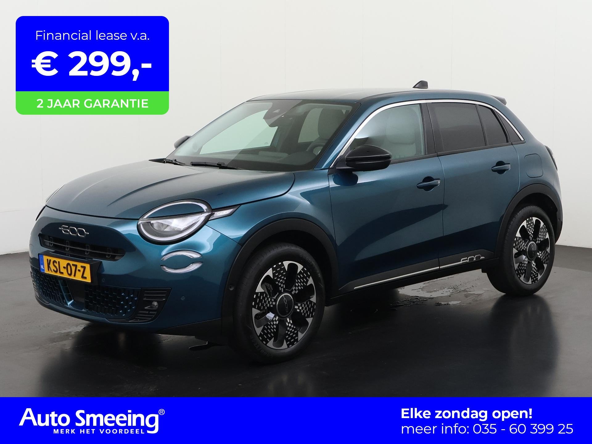 Fiat 600 1.2 Hybrid La Prima | Leder | Camera | Adaptive cru, Auto's, 12 maanden, Gebruikt, Euro 6, 1199 cc