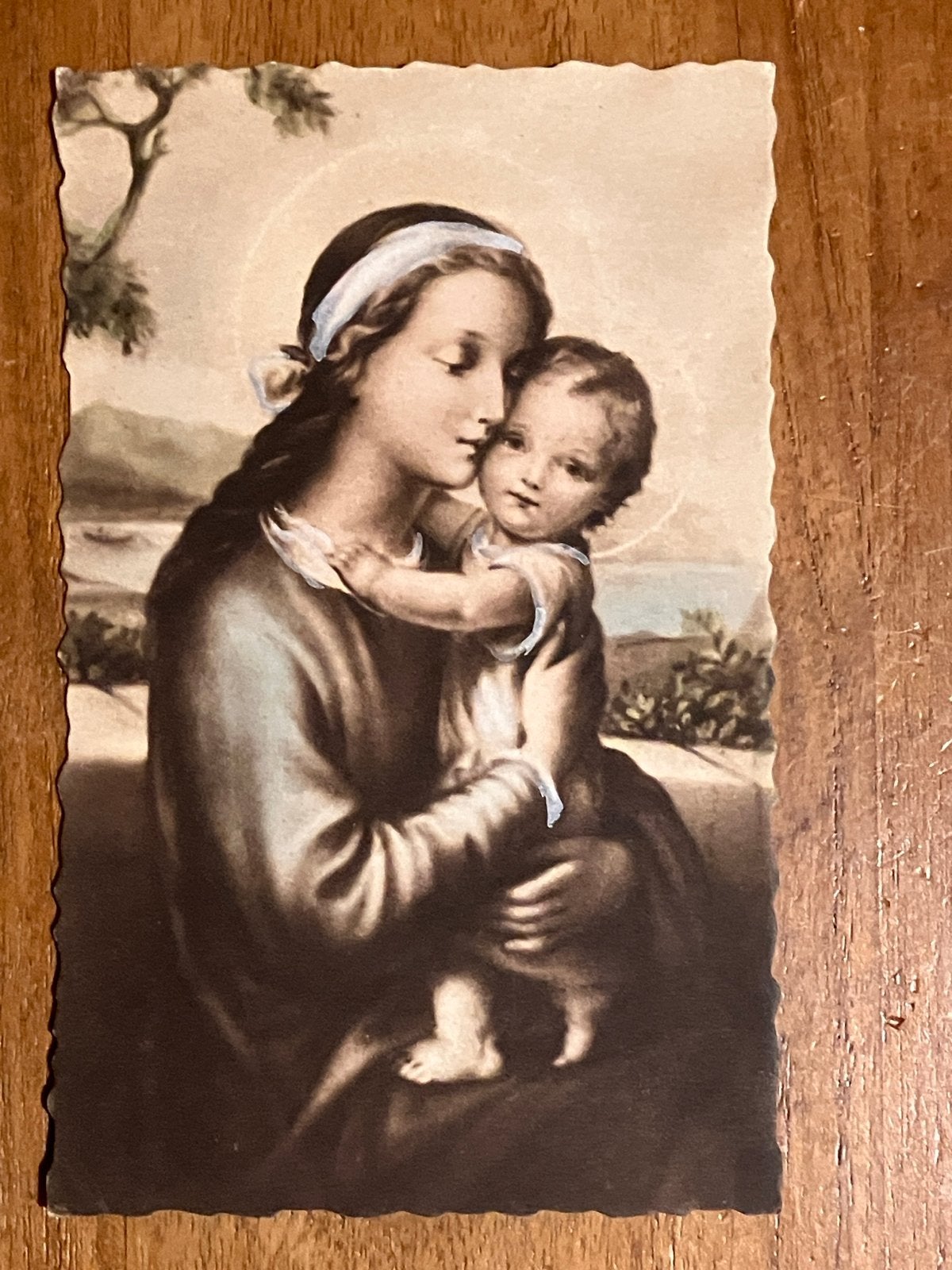 Maria met kind, Ophalen of Verzenden, Kaart of Prent, Christendom | Katholiek