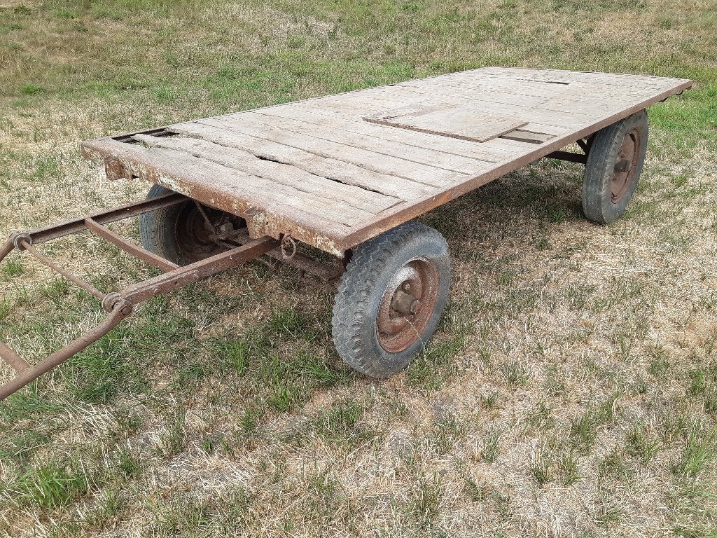 Platte wagen kar aanhanger hooi, Ophalen, Gebruikt