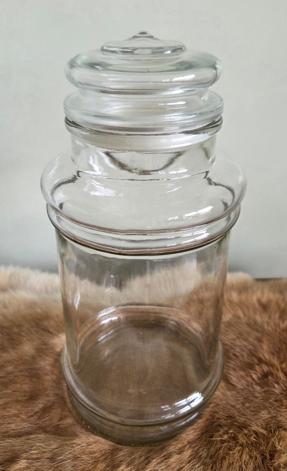 Vintage glazen Tonnema snoeppot / voorraadpot, Ophalen of Verzenden