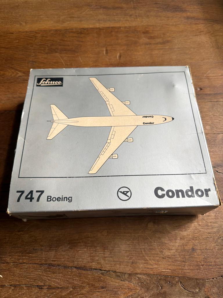 Schuco 747 Boeing Condor Vliegtuigmodel, Overige merken, Ophalen of Verzenden, Zo goed als nieuw, Groter dan 1:72