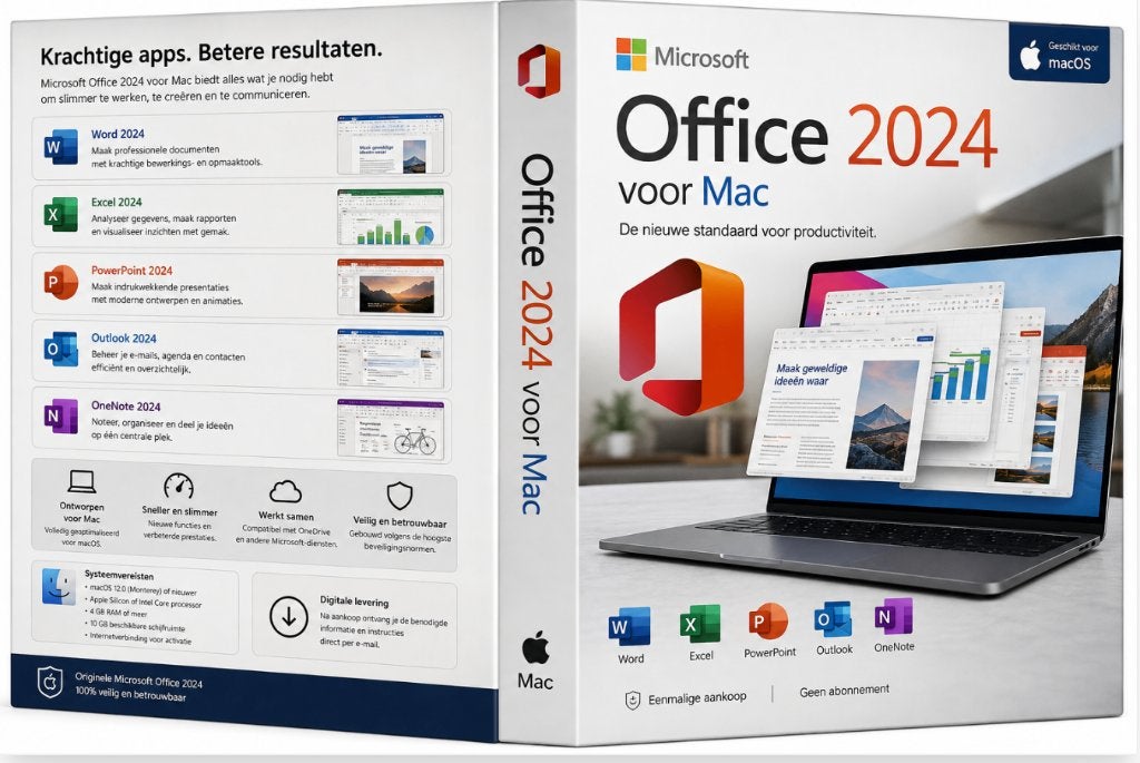 Microsoft Office 2024 voor Mac – Digitale levering, Computers en Software, Ophalen, Zo goed als nieuw, MacOS
