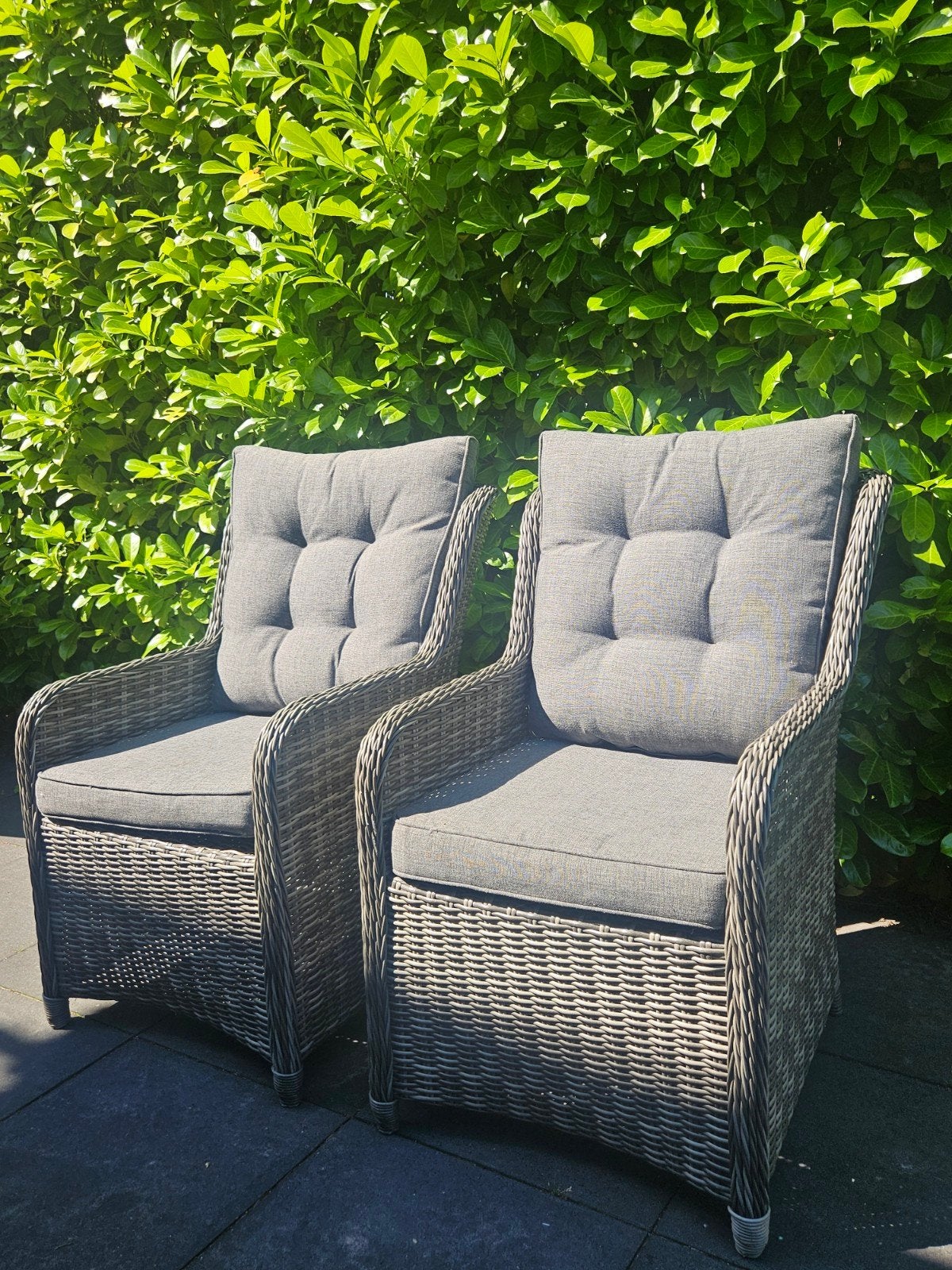 2 goede lounge tuinstoelen Dublin, Tuin en Terras, Tuinstoelen, Ophalen, Zo goed als nieuw