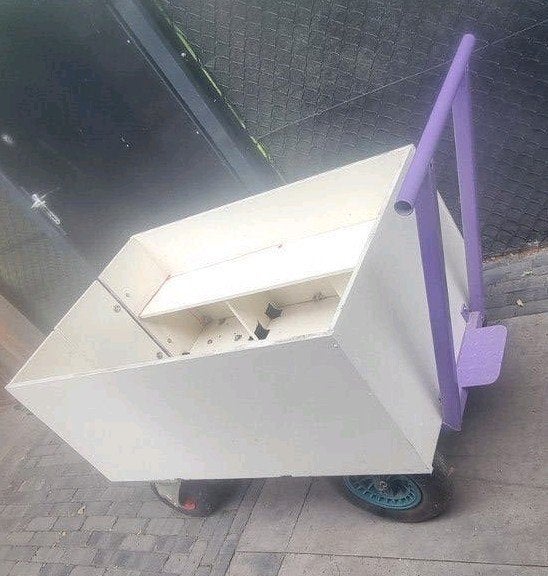 Stevige houten bakfiets met zwenkwielen, Ophalen of Verzenden