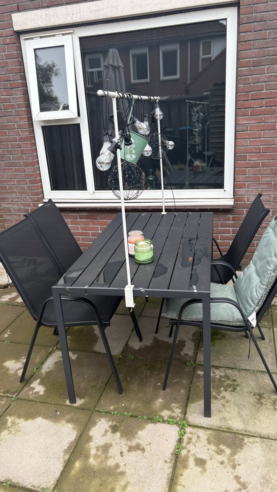 Te koop een tuinset, Tuin en Terras, Ophalen, 4 zitplaatsen, Gebruikt, Eettafel