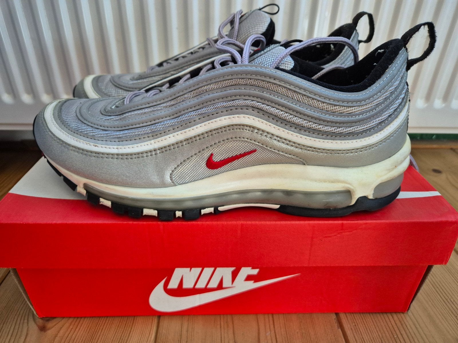Nike Air Max 97 Silver Bullet MT 44 Goede Staat, Overige kleuren, Nike, Ophalen of Verzenden, Sneakers of Gympen