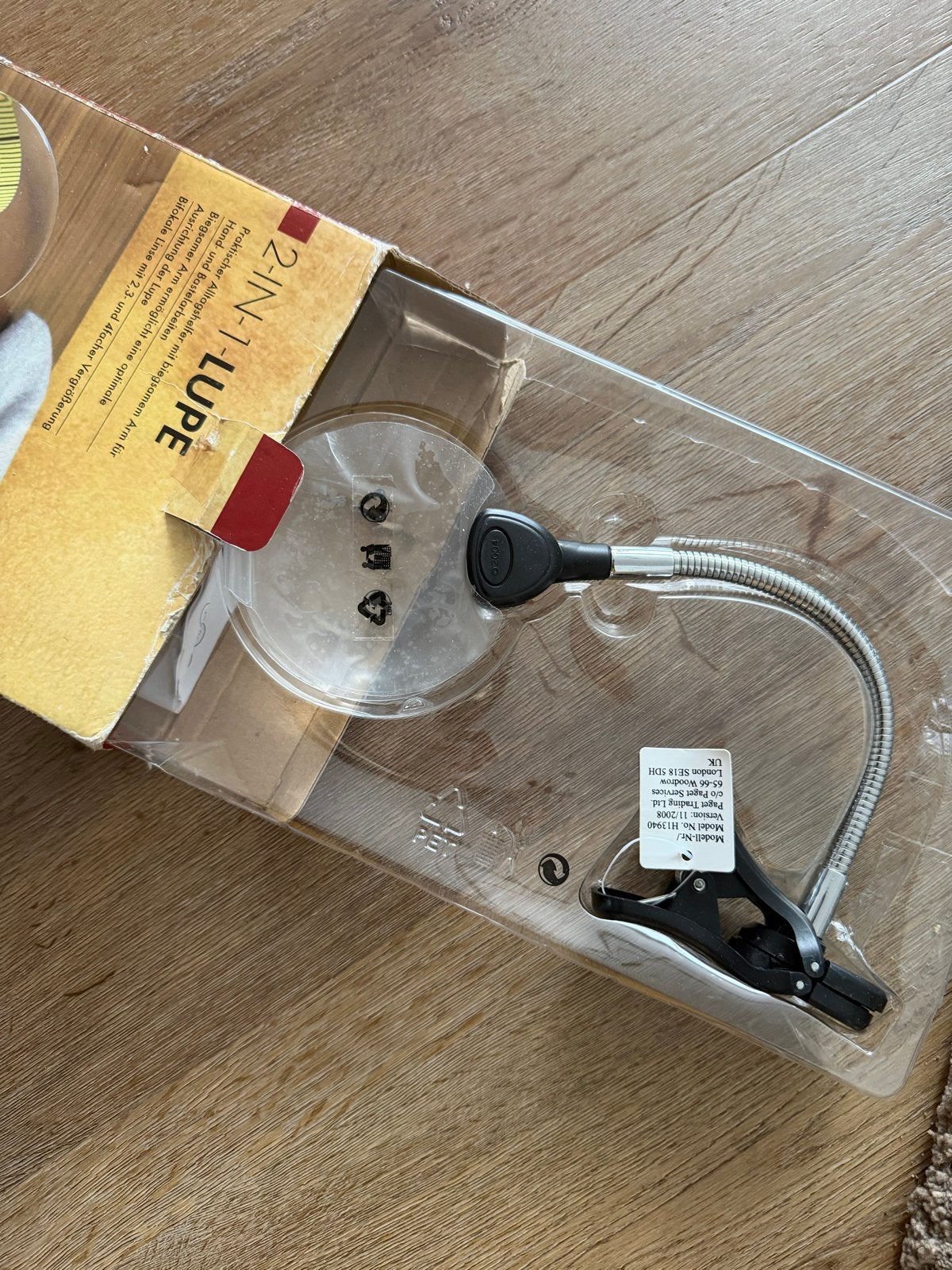 2-in-1 Loep met Verlichting en Klem, Ophalen of Verzenden, Nieuw, Loeplamp
