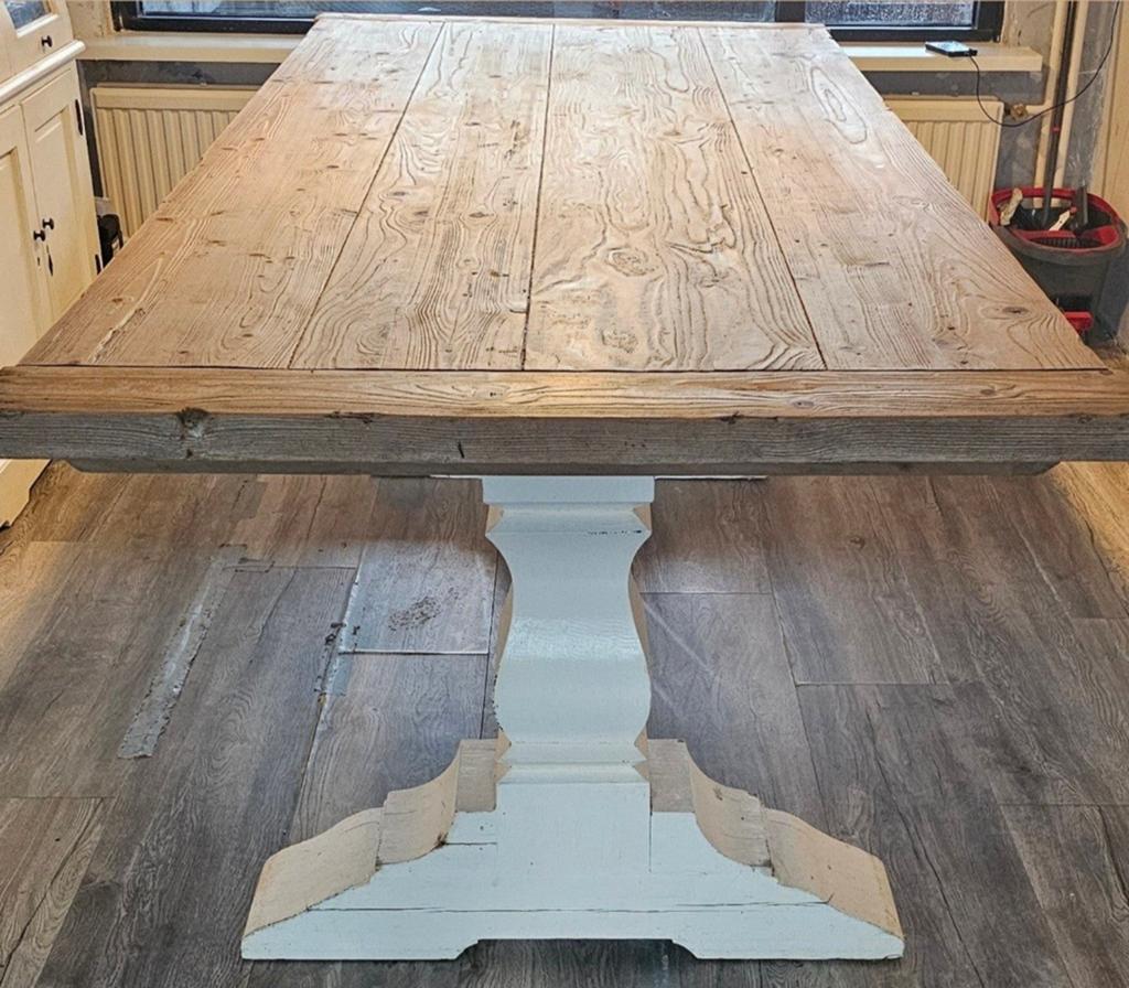 Kloostertafel, Ophalen, Gebruikt, 100 tot 150 cm, Teakhout
