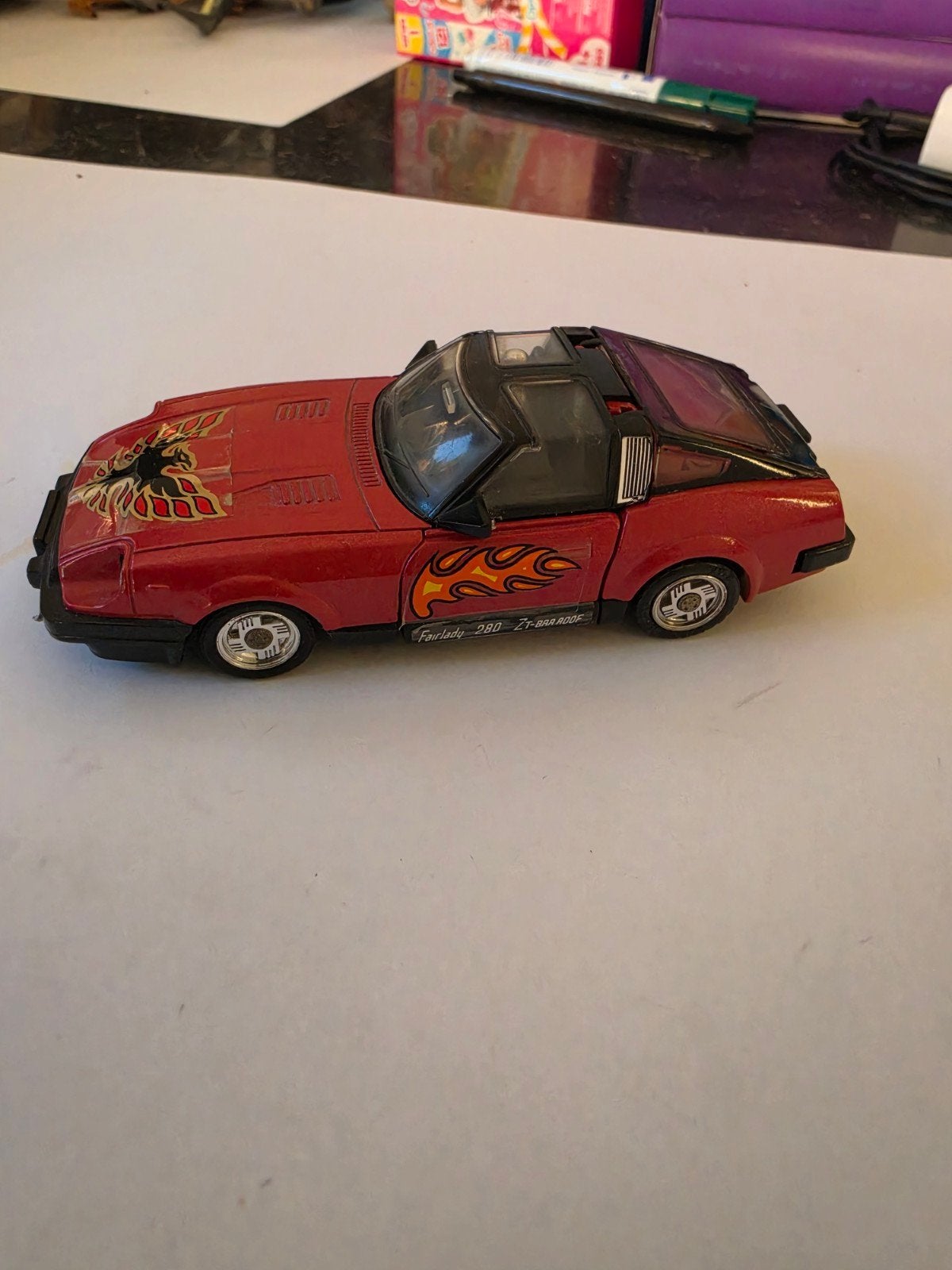 fairlady nissan 280z popy 1983 gebots, Verzamelen, Transformers, G1, Ophalen of Verzenden, Zo goed als nieuw