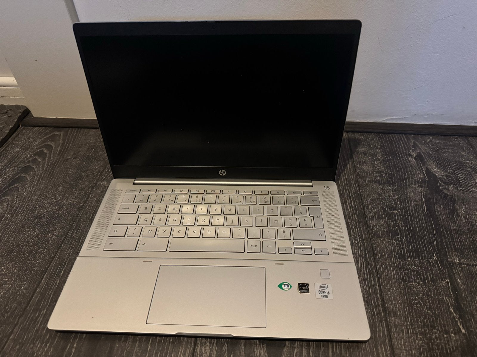 AZERTY HP c640 Chromebook i5 vingerscan B&O Geluid, Ophalen of Verzenden, Zo goed als nieuw, Azerty, 14 inch