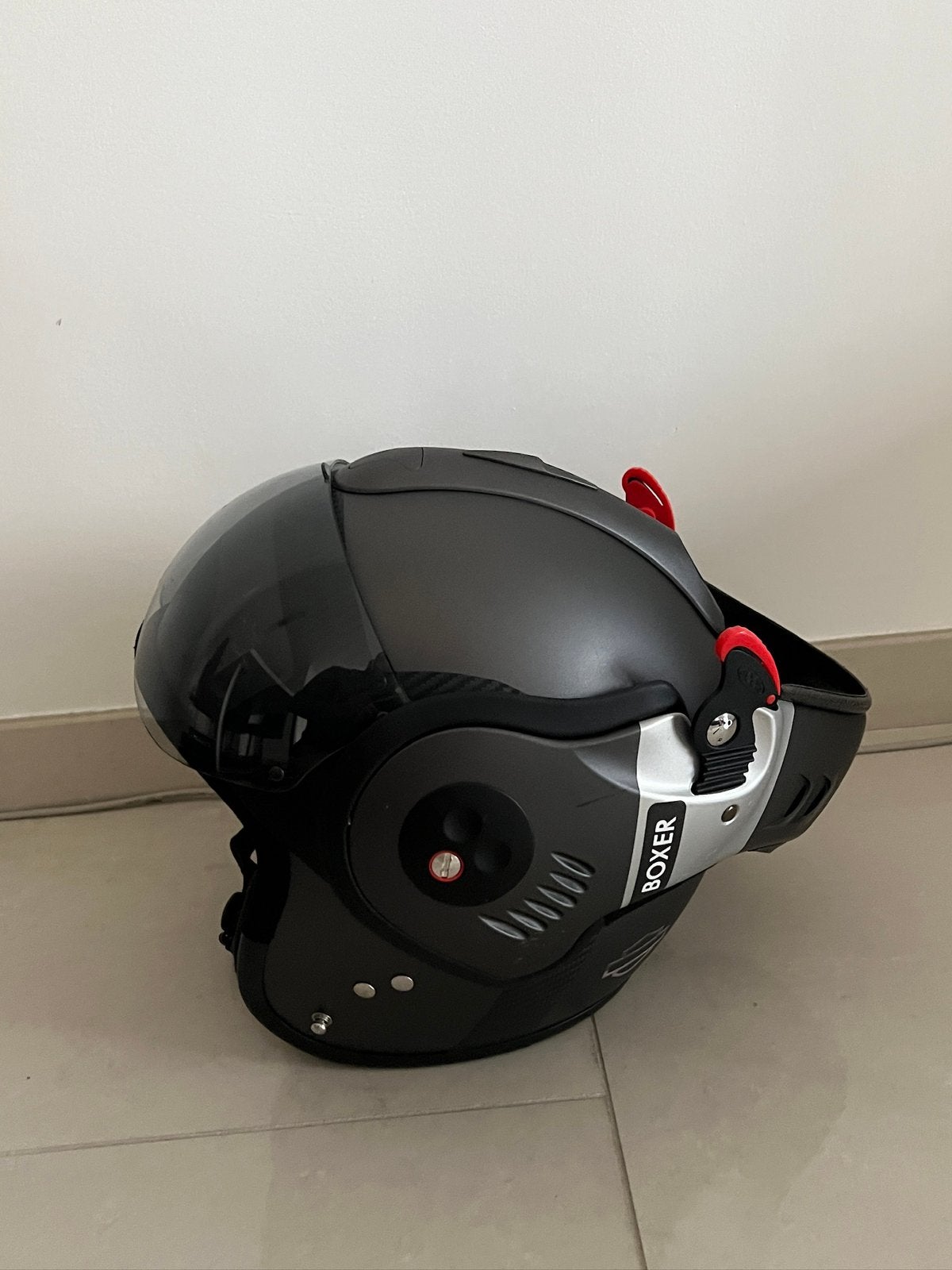 ROOF BOXXER BOND TITAN 2 (Customized carbon), Motoren, Ophalen, Tweedehands, Systeemhelm, Overige merken
