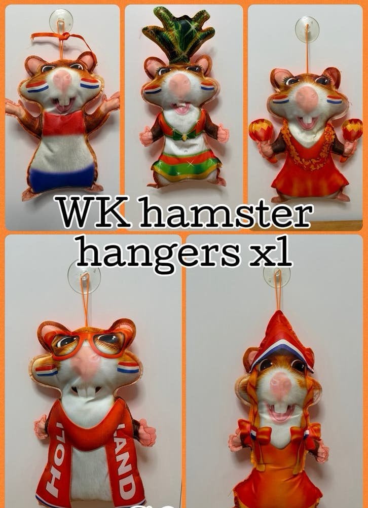 Albert Heijn raamhanger Hamsters Oranje EK WK Voetbal, Albert Heijn, Ophalen of Verzenden