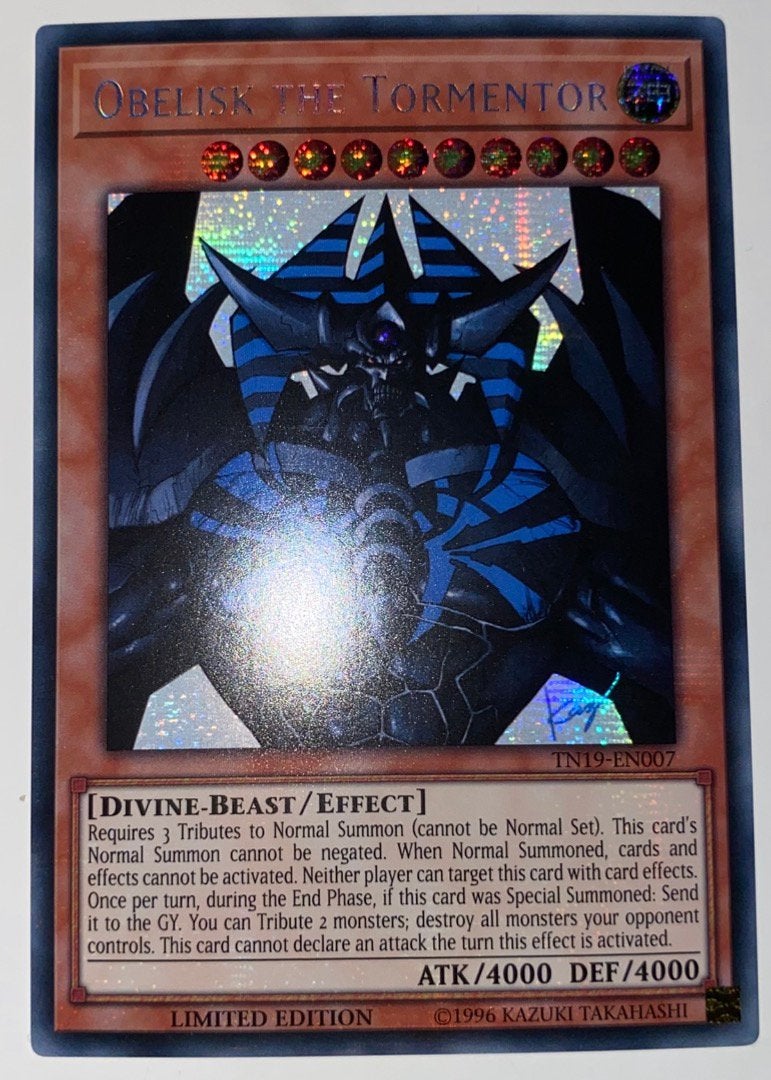 Yu-Gi-Oh! Obelisk the Tormentor TN19 Limited Promo !, Hobby en Vrije tijd, Verzamelkaartspellen | Yu-gi-Oh!, Ophalen of Verzenden