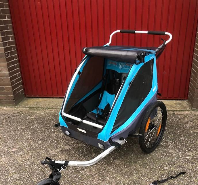 Thule coaster fietskar wandelwagen 2 kinderen, Ophalen, Gebruikt, Kinderkar, 40 tot 60 kg