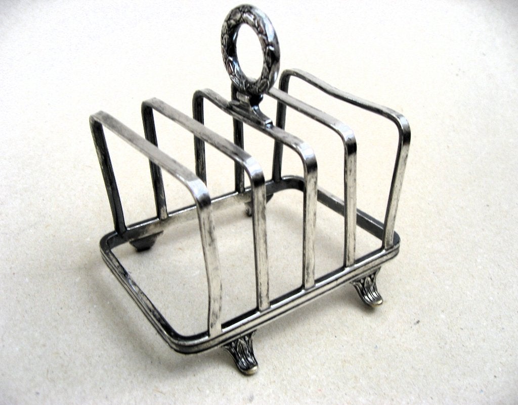 Antiek Engels toastrekje Elkington & Co ca. 1900, Ophalen of Verzenden, Zilver