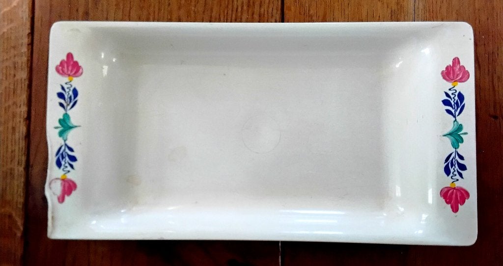 Boerenbont schaal van Boch - beschadigd!, Huis en Inrichting, Keuken | Servies, Kunststof, Gebruikt, Landelijk/Boerenbont, Ophalen of Verzenden
