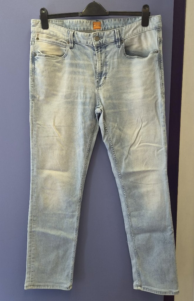 Hugo Boss Orange jeans lichtblauw lichte wassing W36 51305, W36 - W38 (confectie 52/54), Blauw, ., Hugo Boss