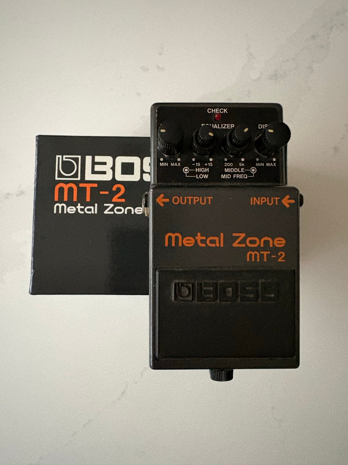 Boss MT-2 Metal Zone Distortion Pedaal, Ophalen, Gebruikt, Distortion, Overdrive of Fuzz