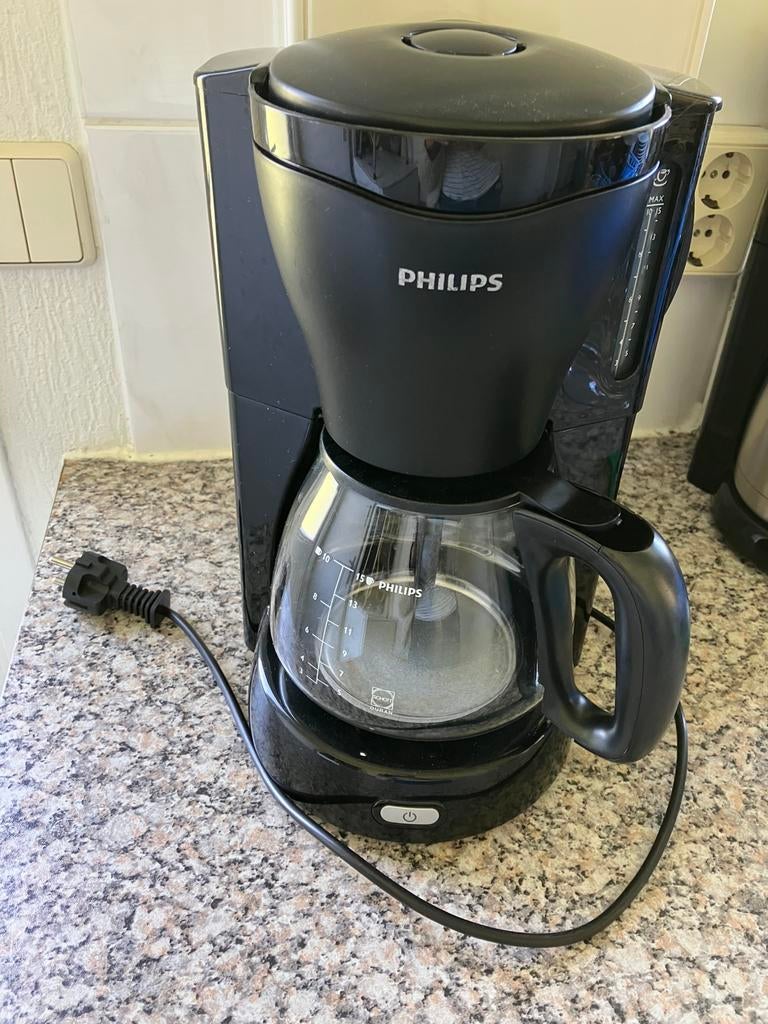 Philips koffiezetapparaat zwart met kan, Ophalen, Gebruikt, Koffiemachine, Gemalen koffie
