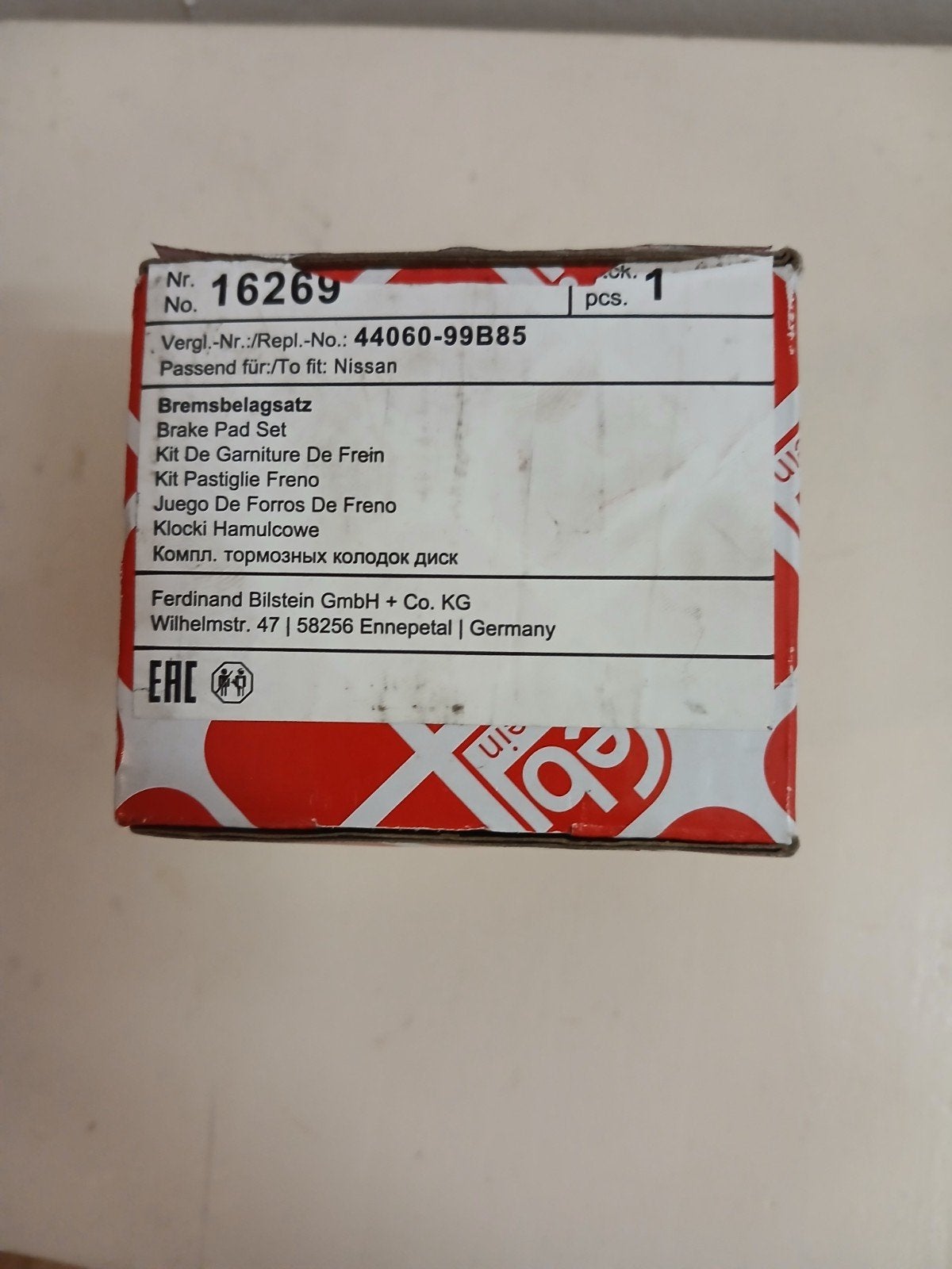 Febi Bilstein Remblokkenset voor Nissan Micra K10-11, Ophalen of Verzenden, Nieuw, Nissan