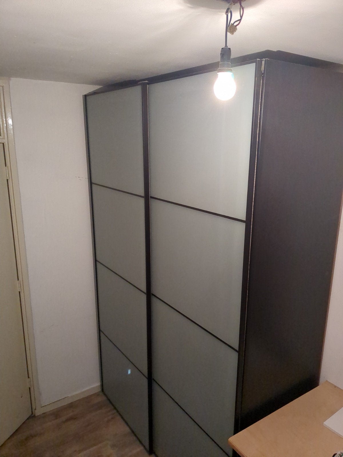 Grote Ikea Pax kledingkast met schuifdeuren en lades, Ophalen, Gebruikt, 100 tot 150 cm, 200 cm of meer