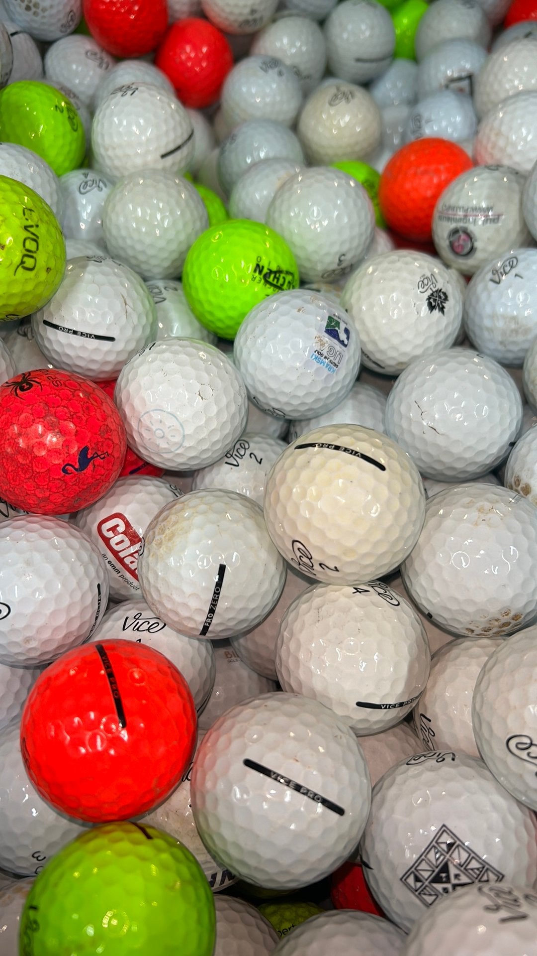 Vice pro golfballen 50 stuks, Ophalen of Verzenden, Zo goed als nieuw, Bal(len)