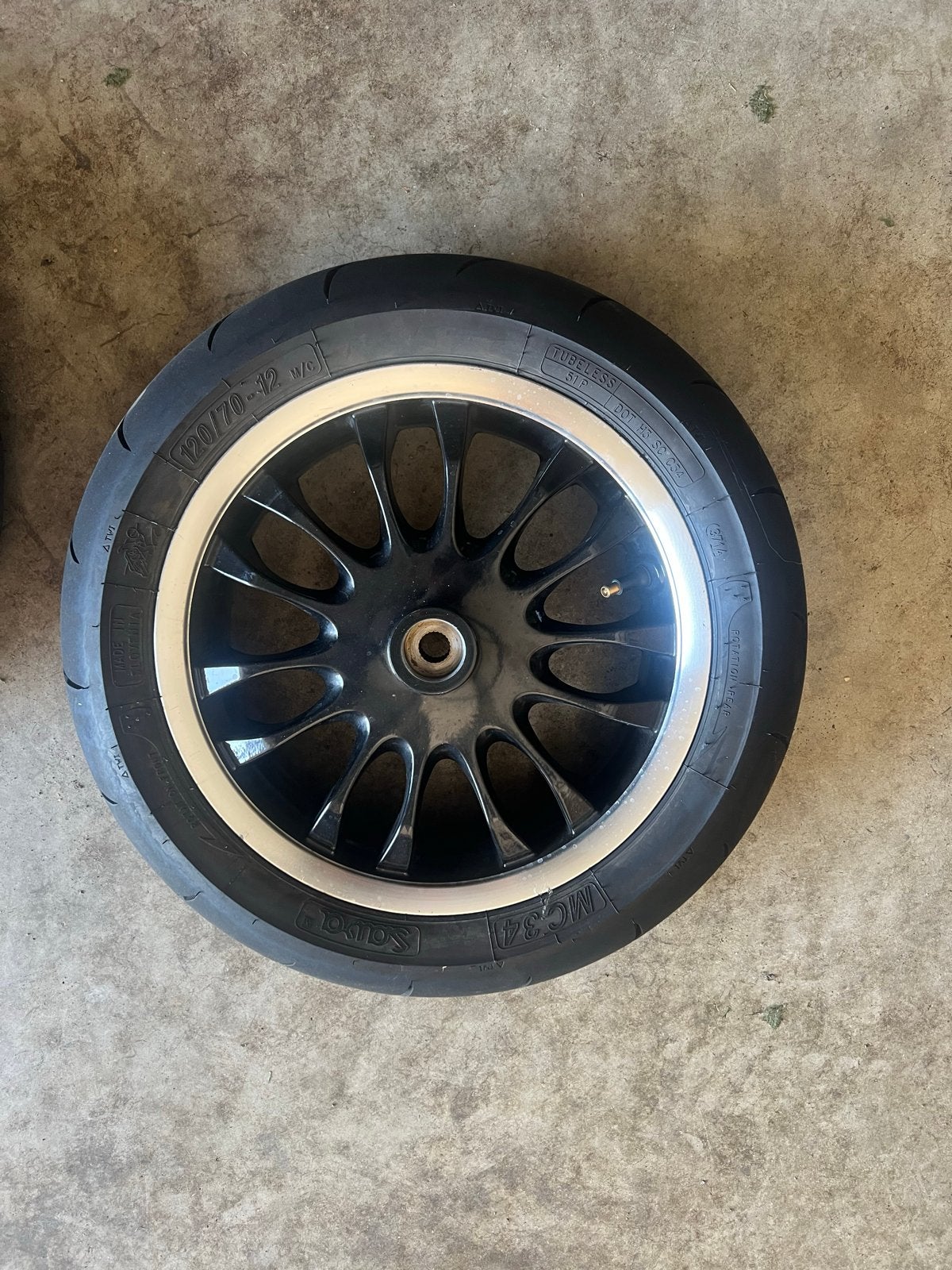 Vespa kleine trommel velgenset met mitas semi slicks, Ophalen, Gebruikt, Overige typen