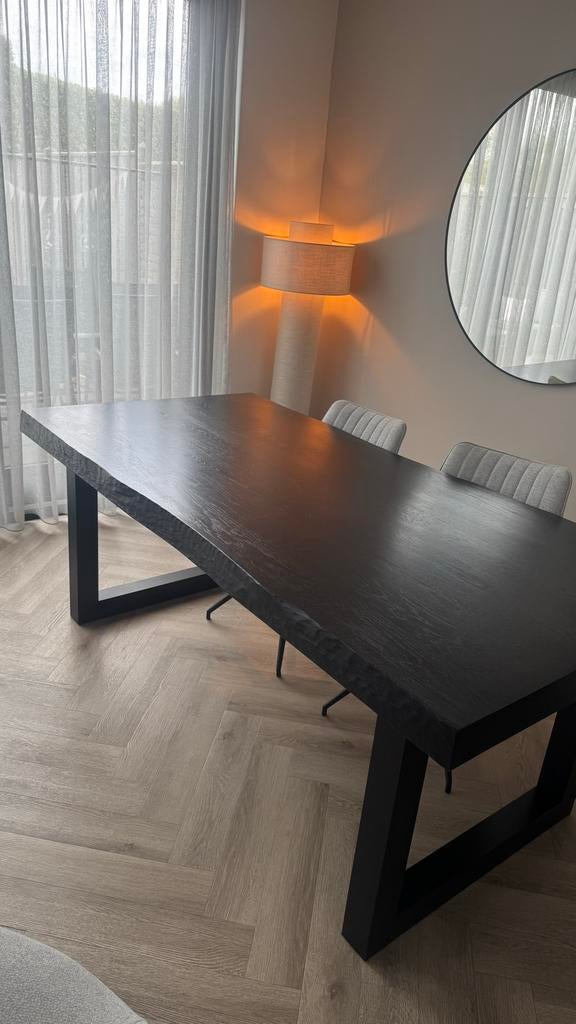 Goossens boomstamtafel, Huis en Inrichting, Tafels | Eettafels, Ophalen, Gebruikt, 100 tot 150 cm, 150 tot 200 cm