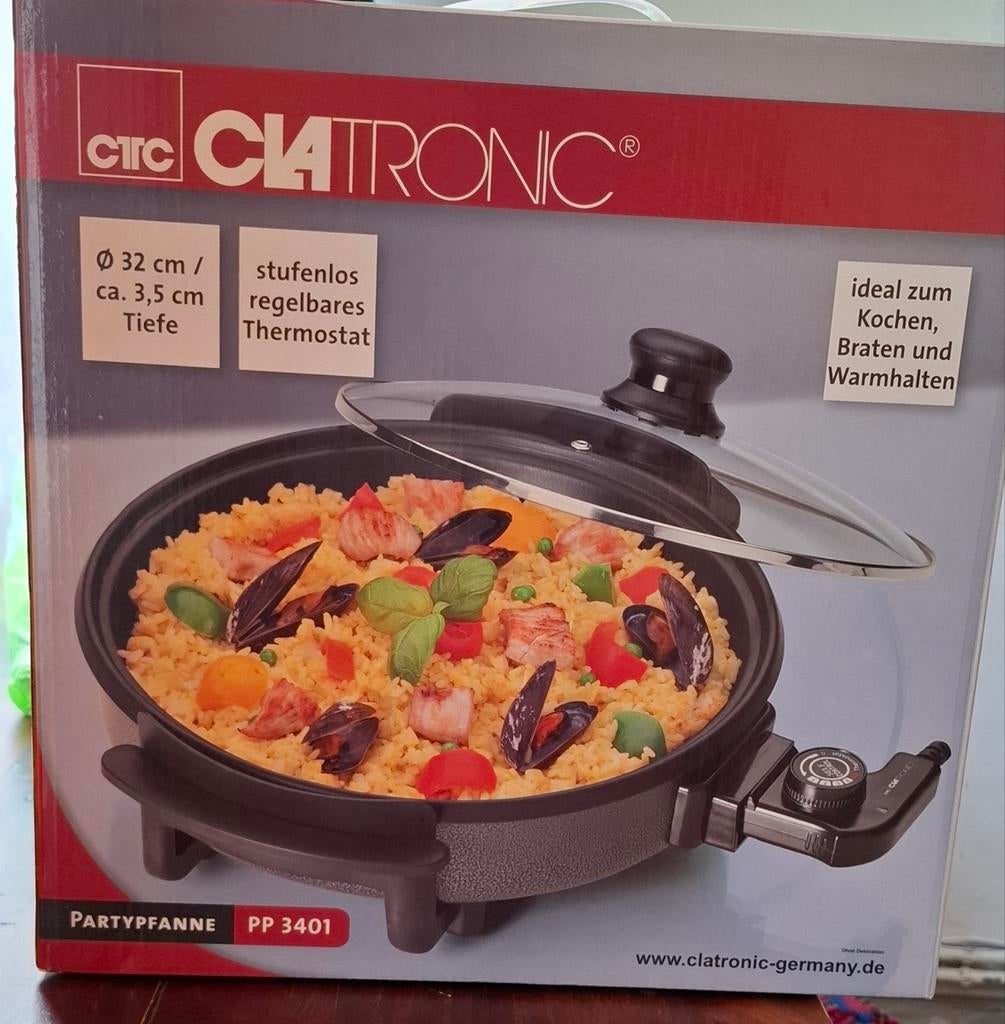 Clatronic party pan 32cm, Ophalen of Verzenden