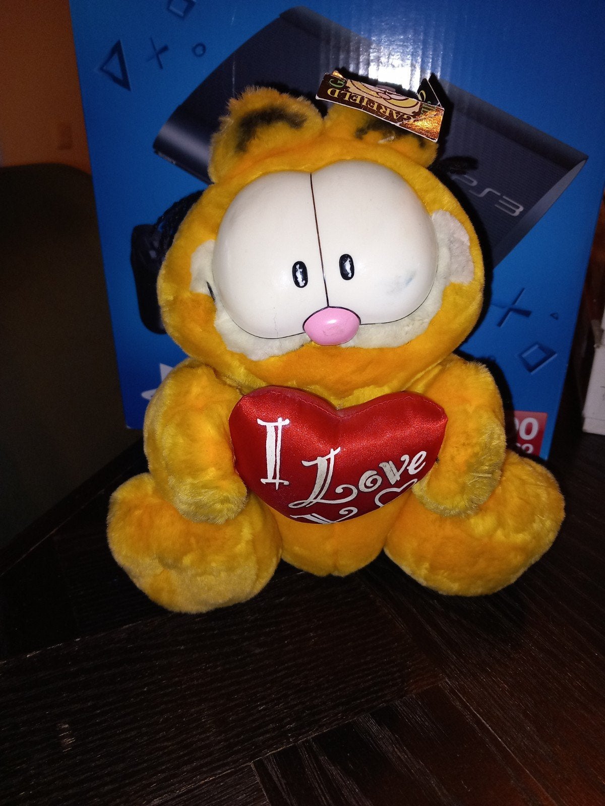 Vintage Garfield knuffel met 'I Love You' hart, Oranje, Overige merken, Overige karakters, Paws Inc.