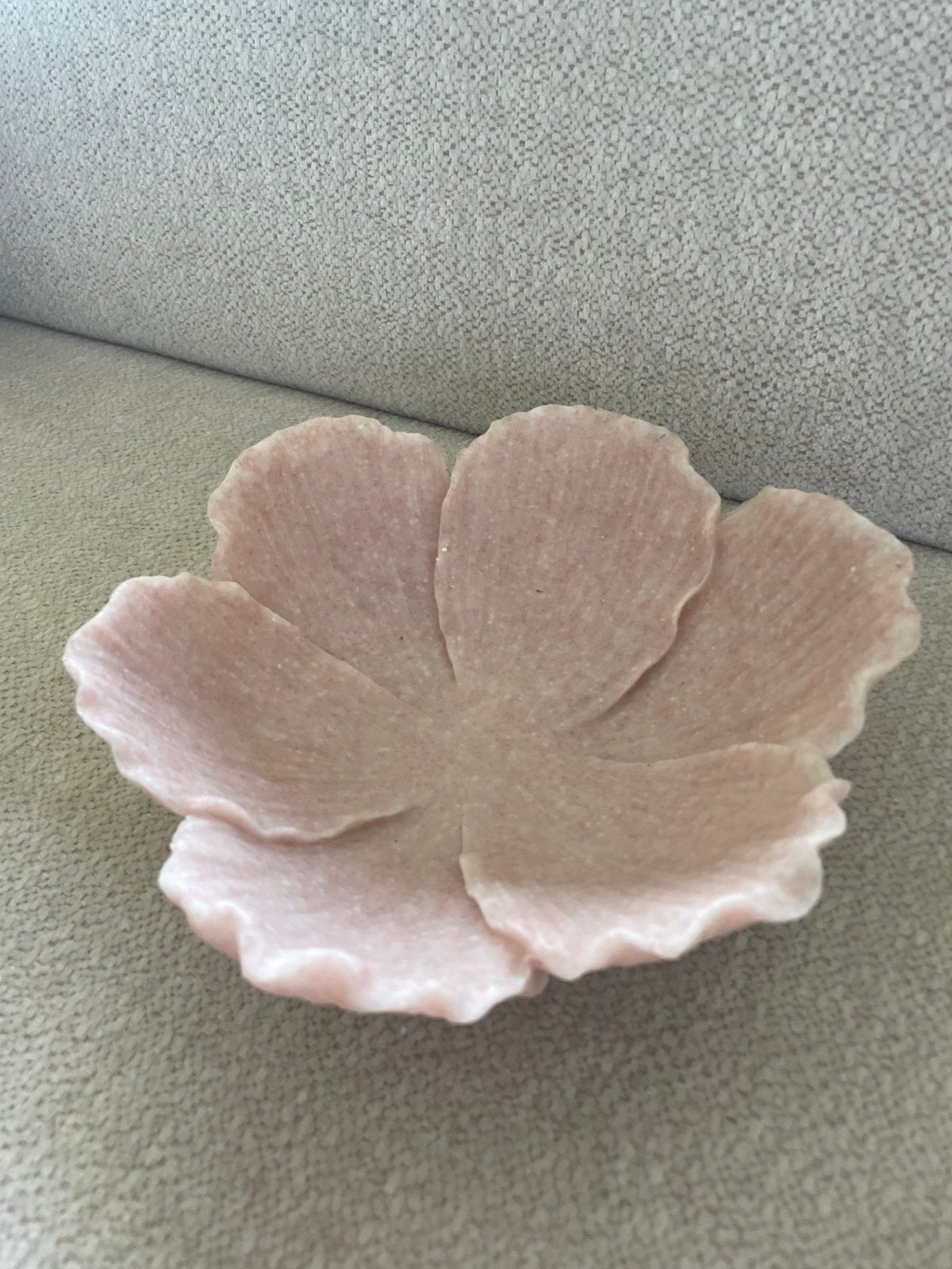 Schaal  roze albast! €27,50, Ophalen of Verzenden, Zo goed als nieuw, Rond, Glas