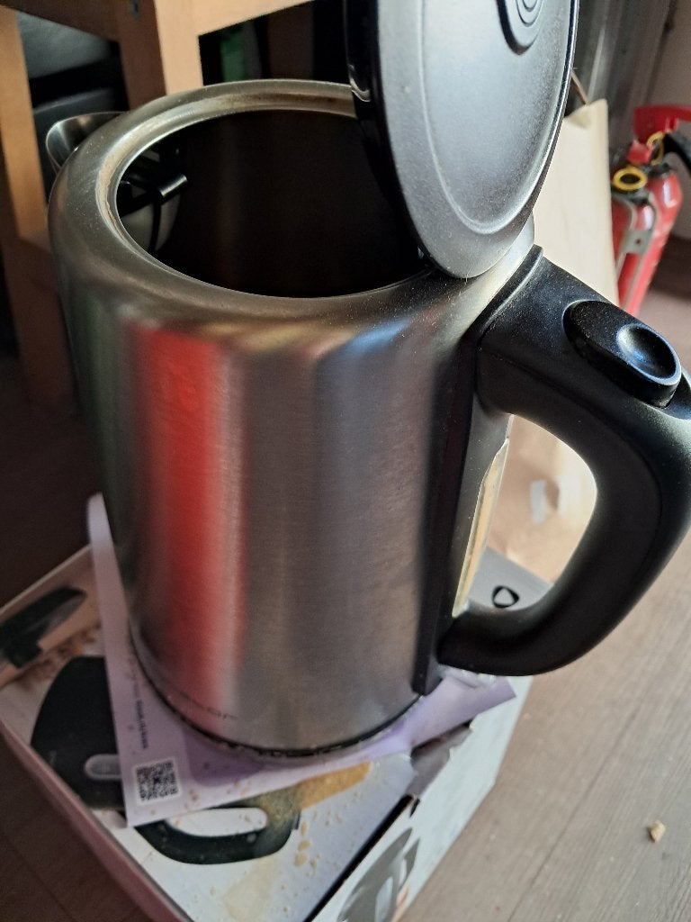 Waterkoker RVS Z.G.A.N. Aigostar 1.7 L Power 2500/3000 watt, 1 tot 2 liter, Ophalen of Verzenden, Zo goed als nieuw, Rvs