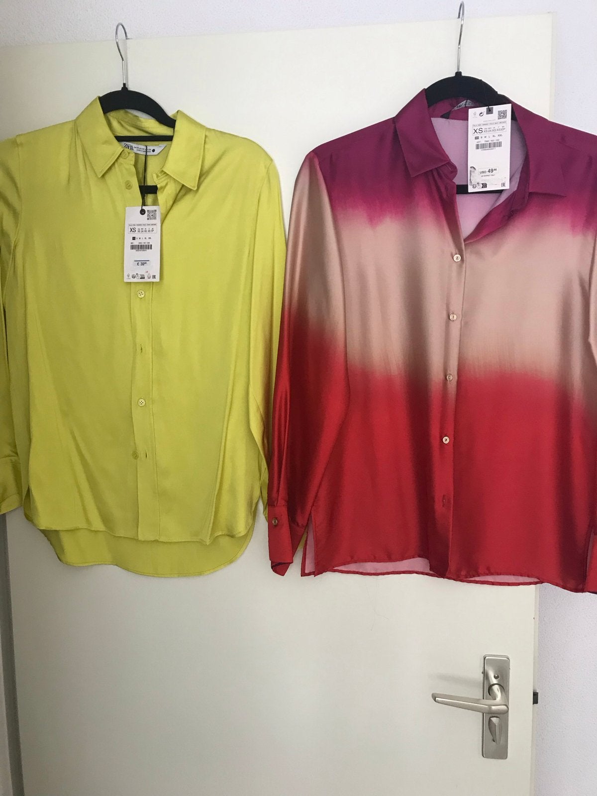 Zara Blouses: Geel en Ombre Roze/Rood - Nieuw met kaartjes, Kleding | Dames, Blouses en Tunieken, Ophalen of Verzenden, Nieuw