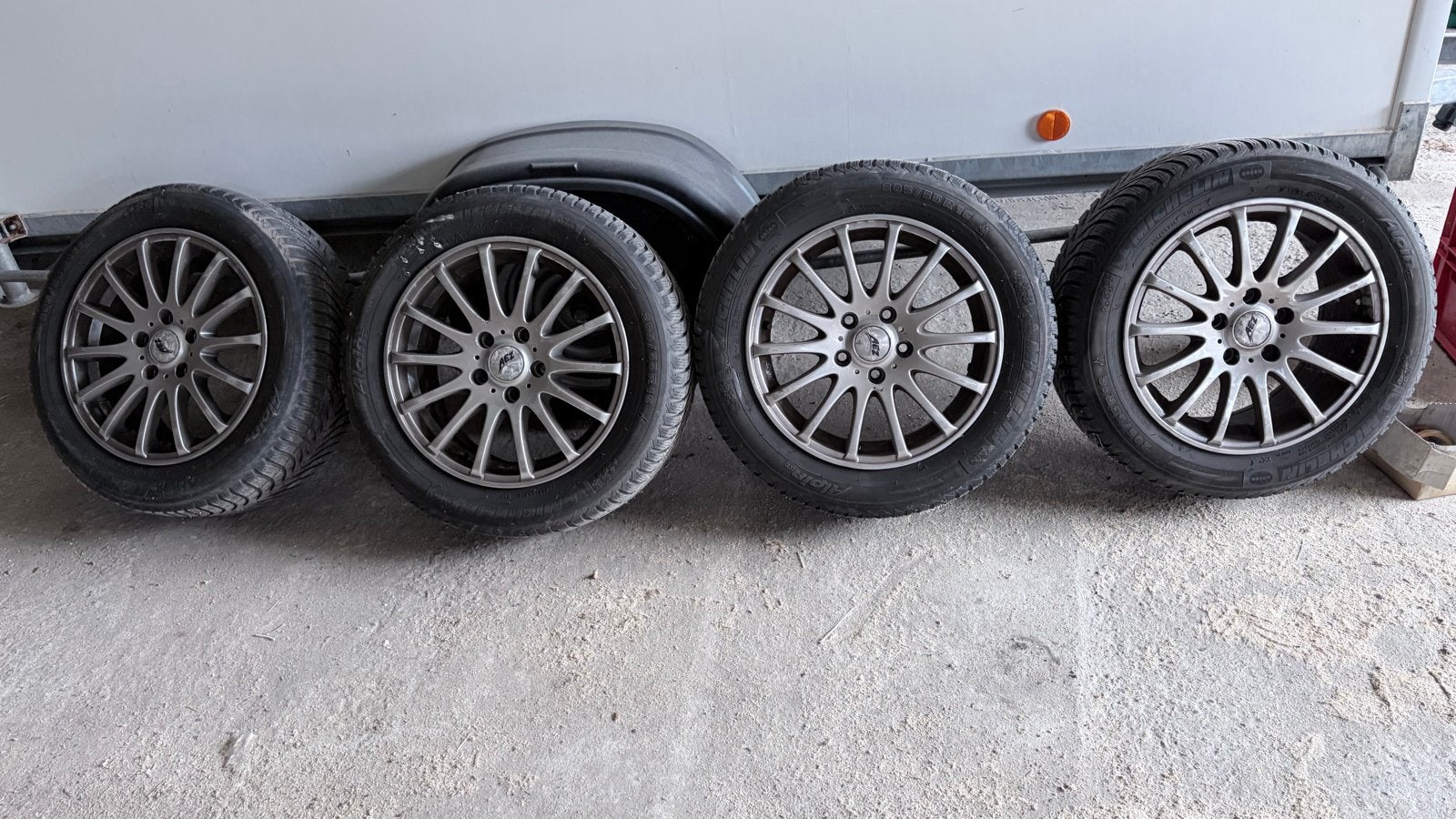 Set van 4 gebruikte winterbanden met velgen voor golf 7, Auto-onderdelen, Banden en Velgen, Ophalen, Gebruikt, 15 inch, Banden en Velgen
