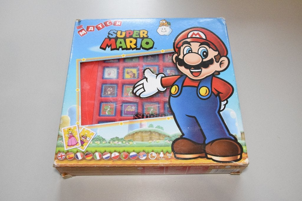 Super Mario - Match (5 op 1 rij), Hobby en Vrije tijd, Gezelschapsspellen | Bordspellen, Nintendo, Gebruikt, Een of twee spelers